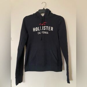 *BRAND NEW* Hollister Women Medium Navy Hoodie With Pockets & Adjustable Strings